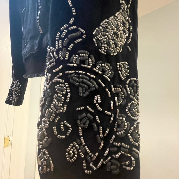 BlankNYC Black Denim and Velvet Embellished Jacket Small NWOT - Picture 8 of 9